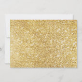 Meisje Verjaardag Glitter Eenhoorn Magische Uitnod Kaart (Achterkant)