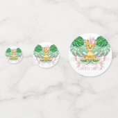 Meisje Verjaardag I Doop Leeuw gepersonaliseerd Confetti (Voorkanten)