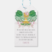 Meisje Verjaardag I Doop Leeuw Illustratie Cadeaulabel (Voorkant)