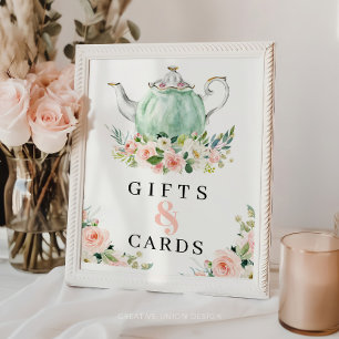 Meisje Verjaardag Par-Tea Party Cadeaus en Kaarten Poster