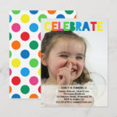 Meisje Verjaardag Party Fotouitnodigingen Uitnodiging Briefkaart (Voorkant / Achterkant)