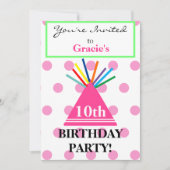 Meisje Verjaardag Pet roze cupcake Kaart (Voorkant)