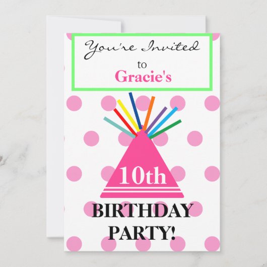 Meisje Verjaardag Pet roze cupcake Kaart (Voorkant)