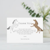 Meisje Verjaardag Rodeo Cowgirl Dank u kaart (Staand voorkant)