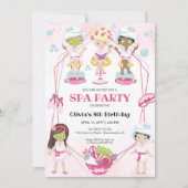 Meisje Verjaardag Spa en Make-up Kaart (Voorkant)