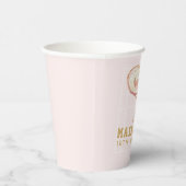 Meisje Verjaardag Tennis Luxe Roos goud Papieren Bekers (Rechts)