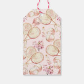 Meisje Verjaardag Tennis Pink Gold Cadeaulabel (Achterkant)