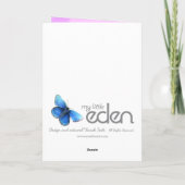 Meisje Verjaardagsfeestje bedankkaart (Achterkant)