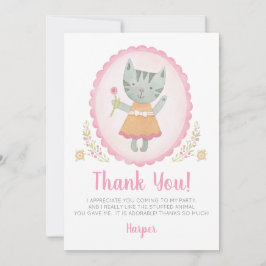 Meisje Verjaardagsfeestje Dank je kaart