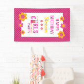 Meisje verjaardagsfeestje gepersonaliseerde leuke spandoek (Insitu)