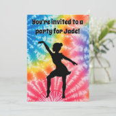 Meisje Verjaardagsfeestje Gepersonaliseerde Stropd Kaart (Staand voorkant)