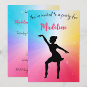 Meisje Verjaardagsfeestje Gepersonaliseerde Tie Dy Kaart (Voorkant / Achterkant)