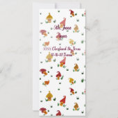 Meisje Verjaardagsfeestuitnodiging Kaart (Achterkant)