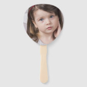 Meisje Verjaardagskat Zeemeermin Schattige Foto Bl Handwaaier (Achterkant)