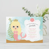Meisje verjaardagsuitnodigingen kaart (Staand voorkant)