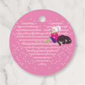 Meisje verliefd bedankjes labels (Achterkant)