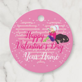 Meisje verliefd bedankjes labels