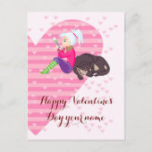 Meisje verliefd briefkaart (Voorkant)