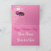 Meisje verliefd feestdagen kaart (Binnen)