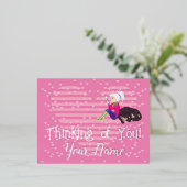 Meisje verliefd folie feestdagen briefkaart (Staand Voorkant)