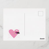 Meisje verliefd folie feestdagen briefkaart (Achterkant)