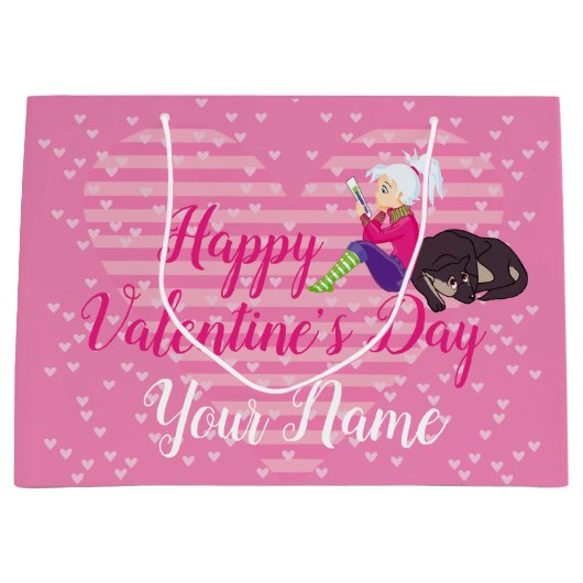 Meisje verliefd groot cadeauzakje (Voorkant)