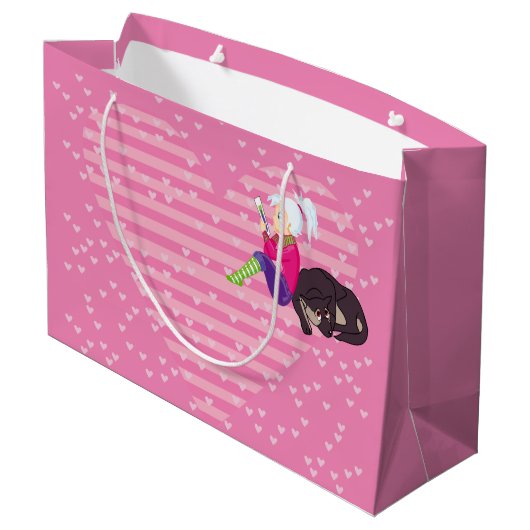 Meisje verliefd groot cadeauzakje (Achterkant Gekanteld)