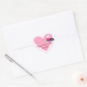 Meisje verliefd hart sticker (Envelop)