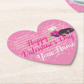 Meisje verliefd kartonnen onderzetters (Gekanteld)