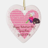 Meisje verliefd keramisch ornament (Rechts)