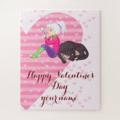 Meisje verliefd legpuzzel (Verticaal)