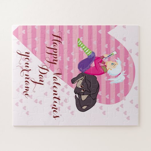 Meisje verliefd legpuzzel (Horizontaal)