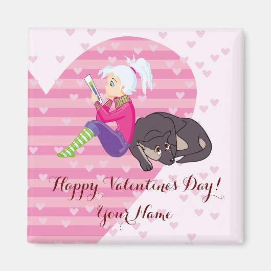 Meisje verliefd magneet (Voorkant)