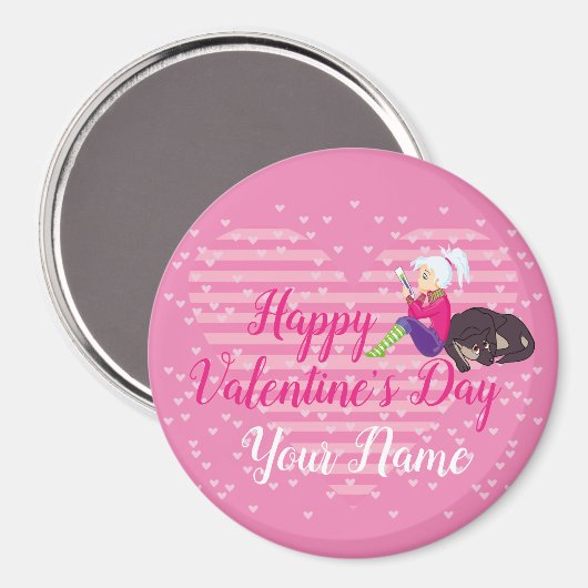 Meisje verliefd magneet (Voorkant / Achterkant)