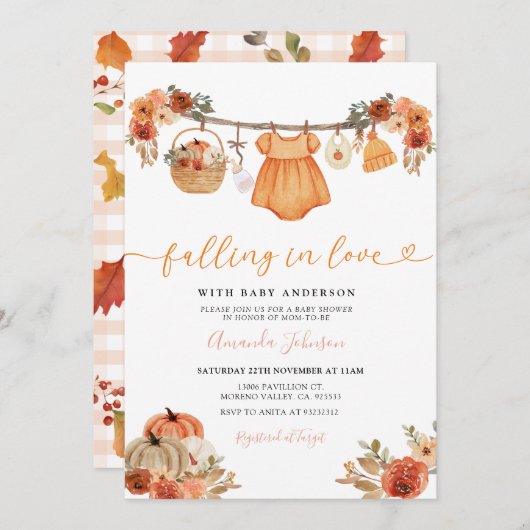 Meisje verliefd op kleding Baby shower Kaart (Voorkant / Achterkant)