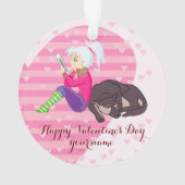 Meisje verliefd ornament (achterkant)