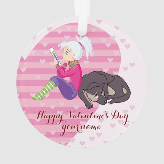 Meisje verliefd ornament (achterkant)