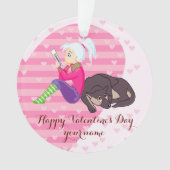 Meisje verliefd ornament (voorkant)