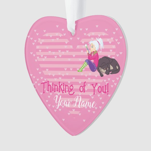 Meisje verliefd ornament (voorkant)