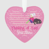 Meisje verliefd ornament (voorkant)