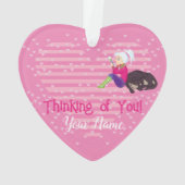 Meisje verliefd ornament (achterkant)