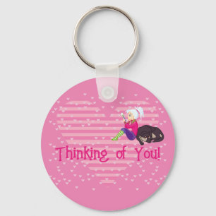 Meisje verliefd sleutelhanger