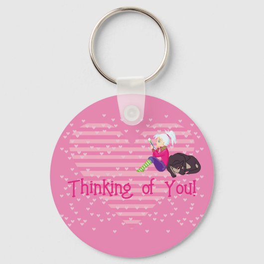 Meisje verliefd sleutelhanger (Voorkant)