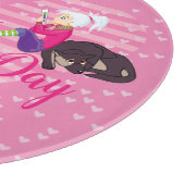 Meisje verliefd snijplank (Hoek)