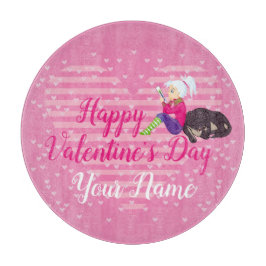 Meisje verliefd snijplank