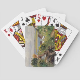 Meisje Verloren in Gedachte (door H.A. Brendekilde Pokerkaarten