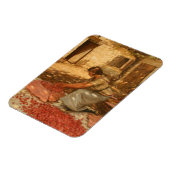 Meisje Verpakking Kersen in de Provence (Frankrijk Magneet (Linkerzijde)