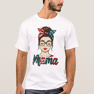 Meisje versierd met de Amerikaanse logo-klassieker T-shirt