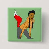 meisje vierkante button 5,1 cm (Voorkant)