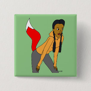 meisje vierkante button 5,1 cm